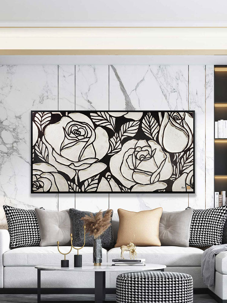 Black & White Flowers