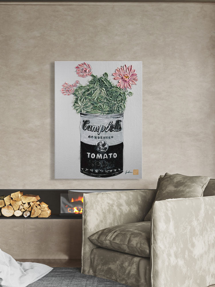 Blooming Cactus in Cup