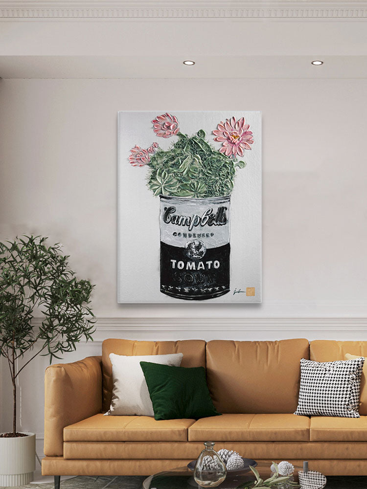 Blooming Cactus in Cup