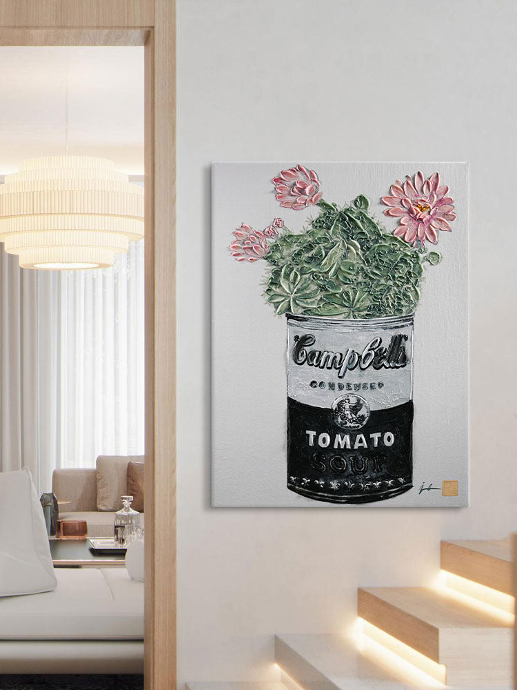 Blooming Cactus in Cup