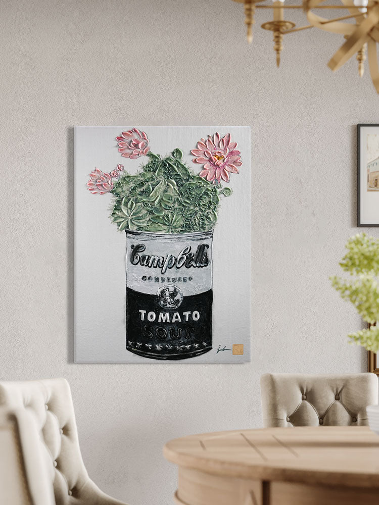 Blooming Cactus in Cup