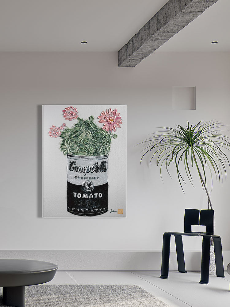 Blooming Cactus in Cup